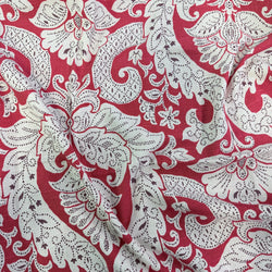 bonnie red block print 