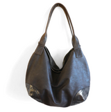 distressed espresso strap | two-stitch wide |  swatch