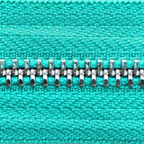 aqua | nickel | zipper swatch