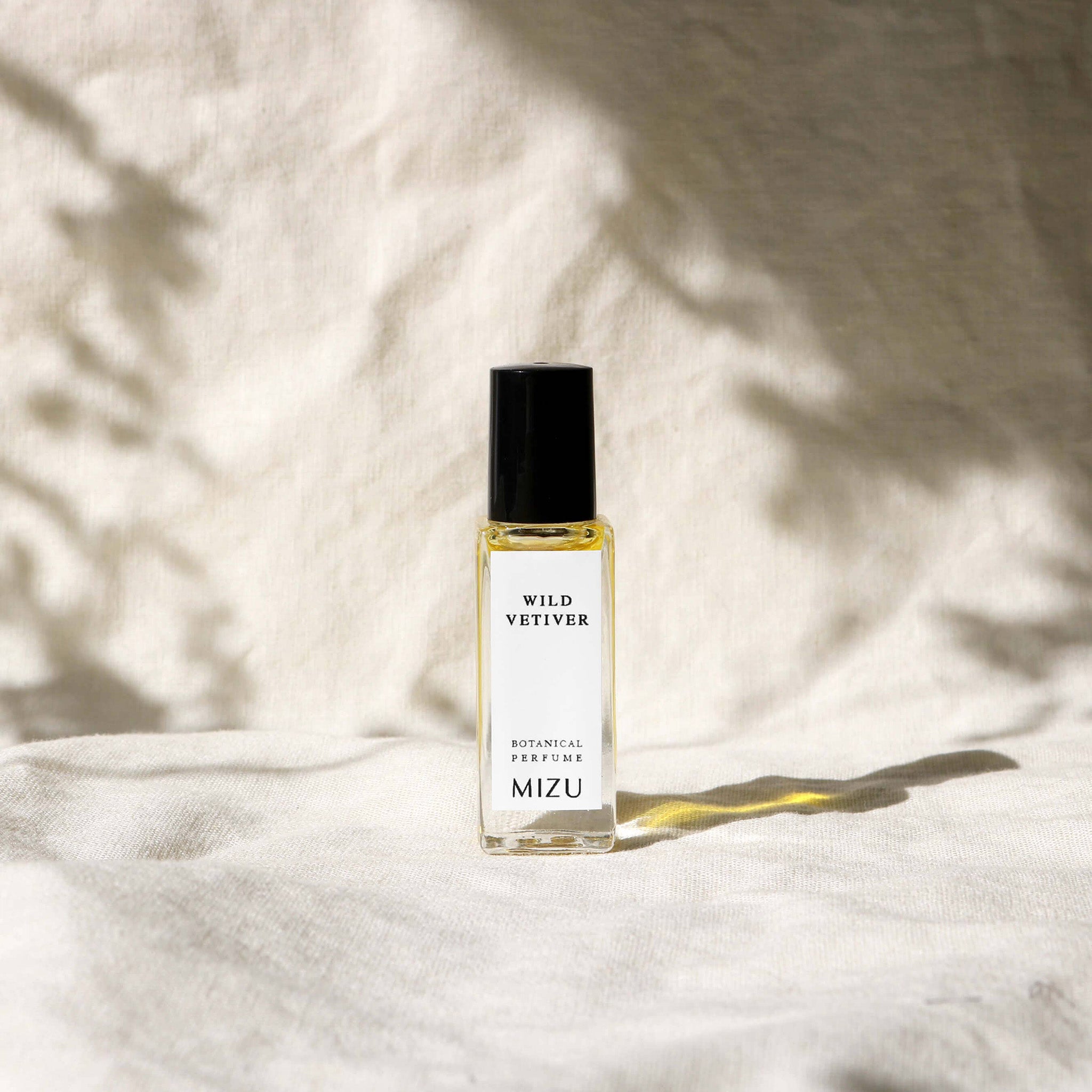 mizu botanical perfume wild vetiver bottle