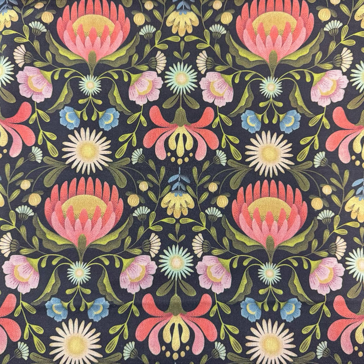 danish petals charcoal | swatch of danish petals charcoal