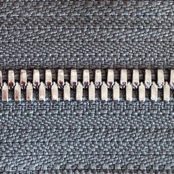 grey | nickel | zipper swatch