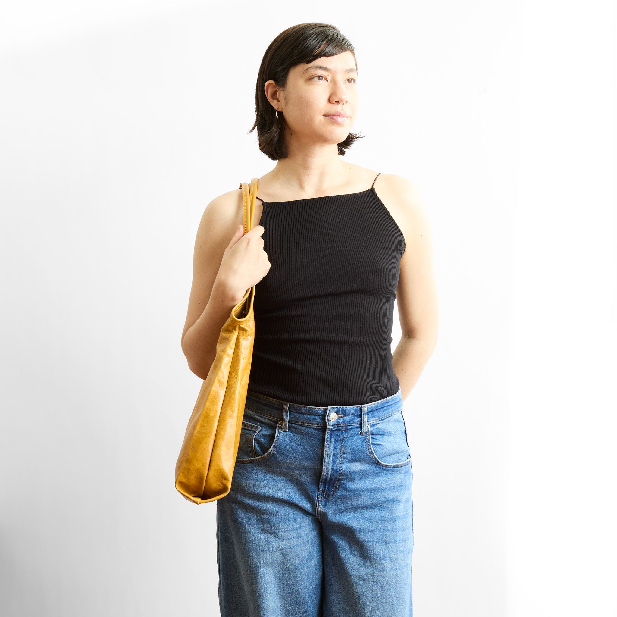 envelope tote in goldenrod