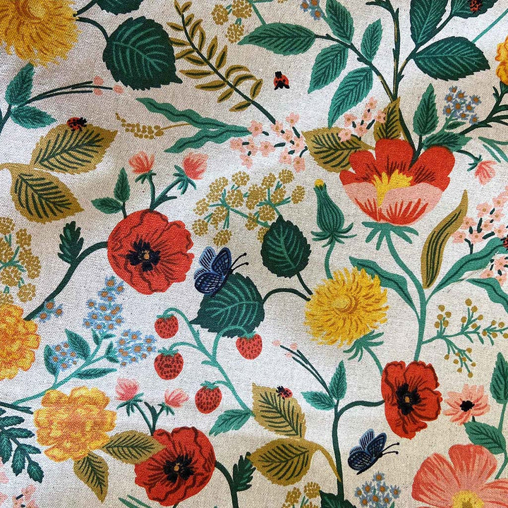 rifle co poppy fields natural lining | rifle co poppy fields natural swatch