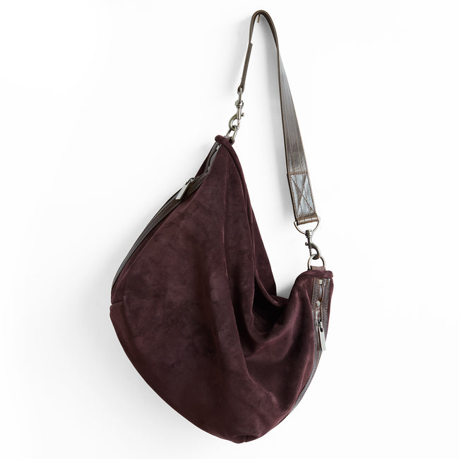 cola + mahogany | large double zip boho in cola