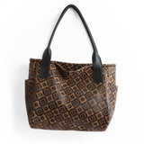 porta black and tan + black | bucket tote in porta tan