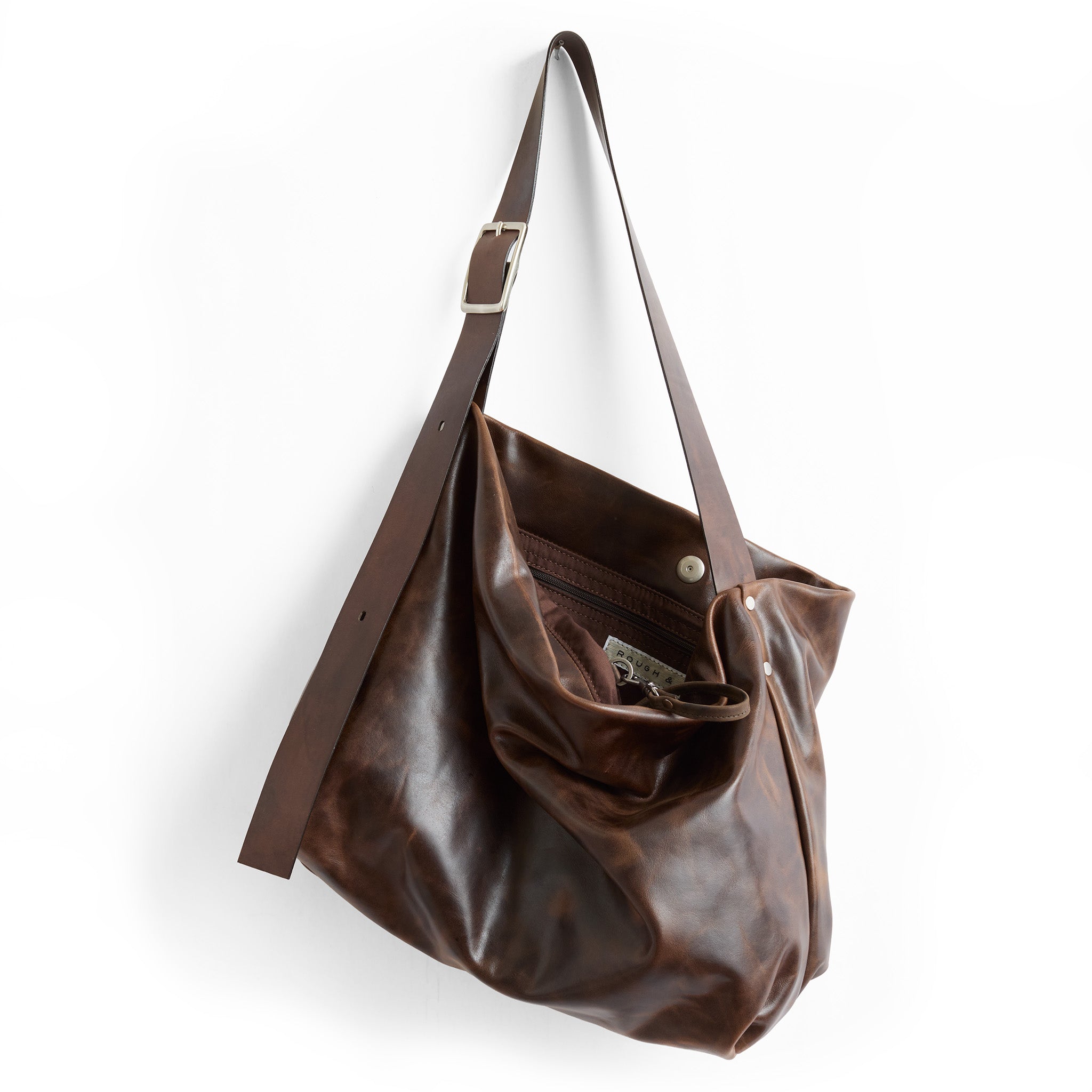 large central boho in bourbon, showcasing interior chestnut lining