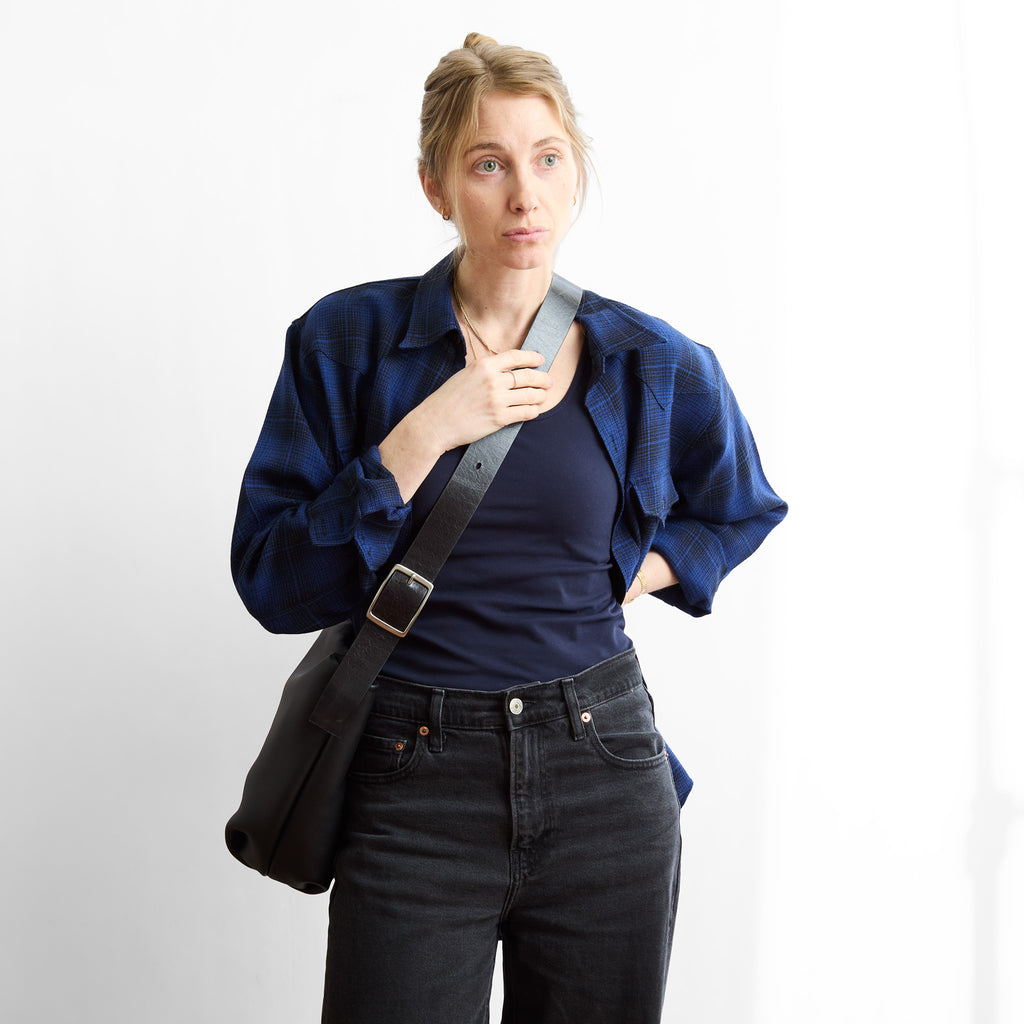 model wearing small central boho 