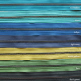 aqua | nickel | zipper swatch