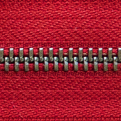 red | antique | zipper swatch